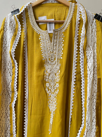 Mul chanderi unstitched ladies suit Rc18930