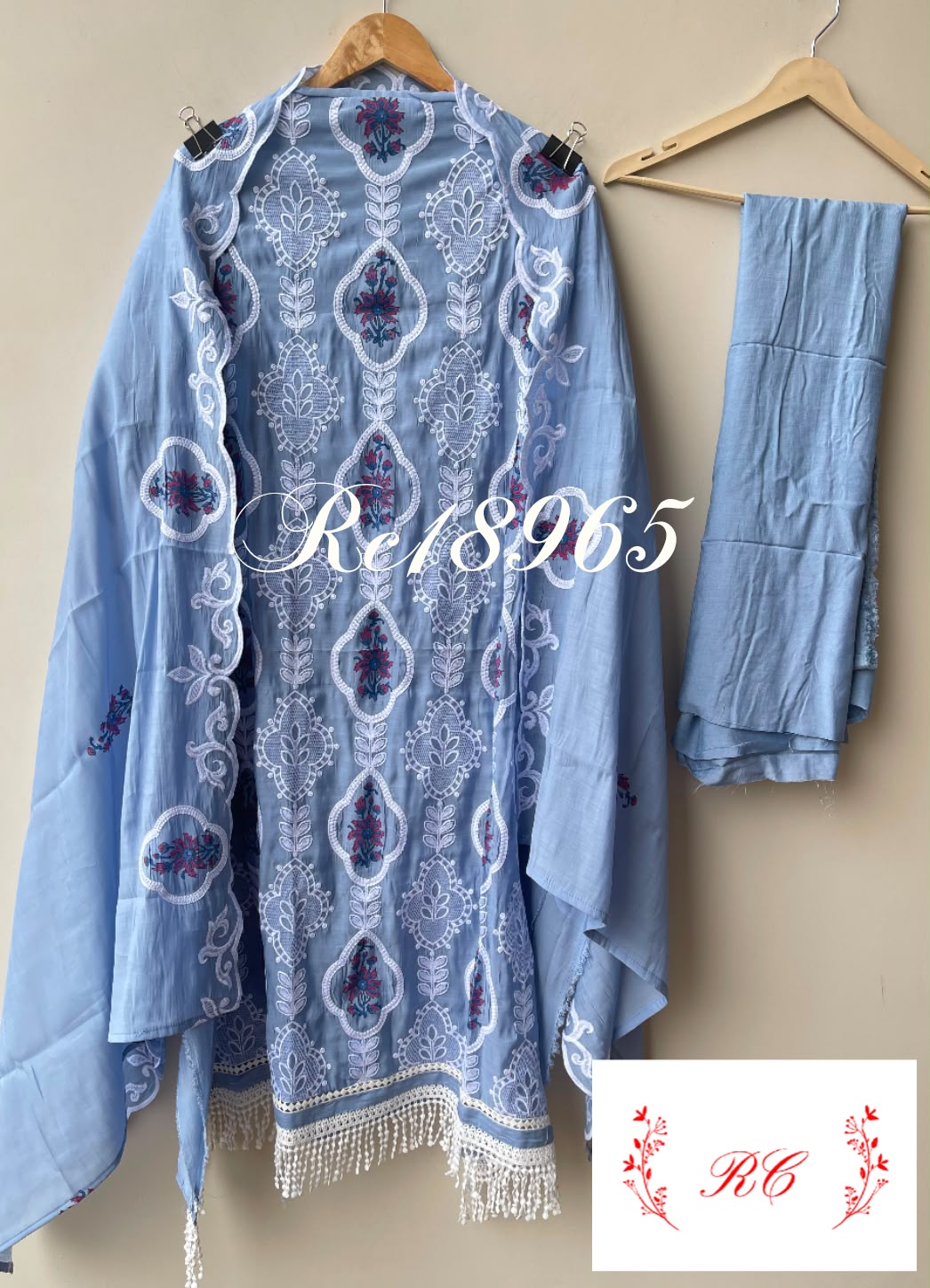 Mul chanderi printed ladies unstitched suit Rc18965