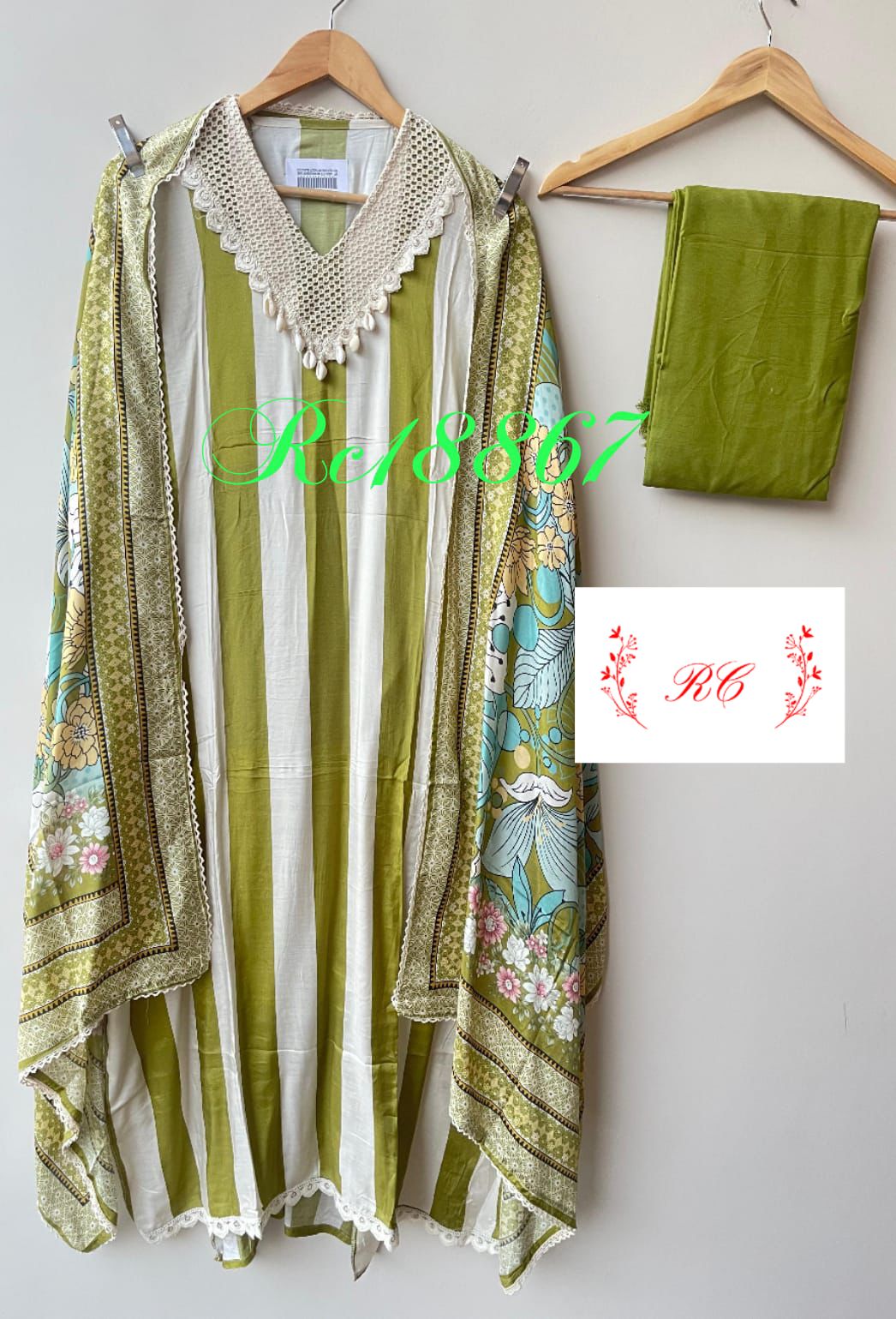 Muslin Silk Printed Unstitched Ladies Suit RC-18867 – view 7