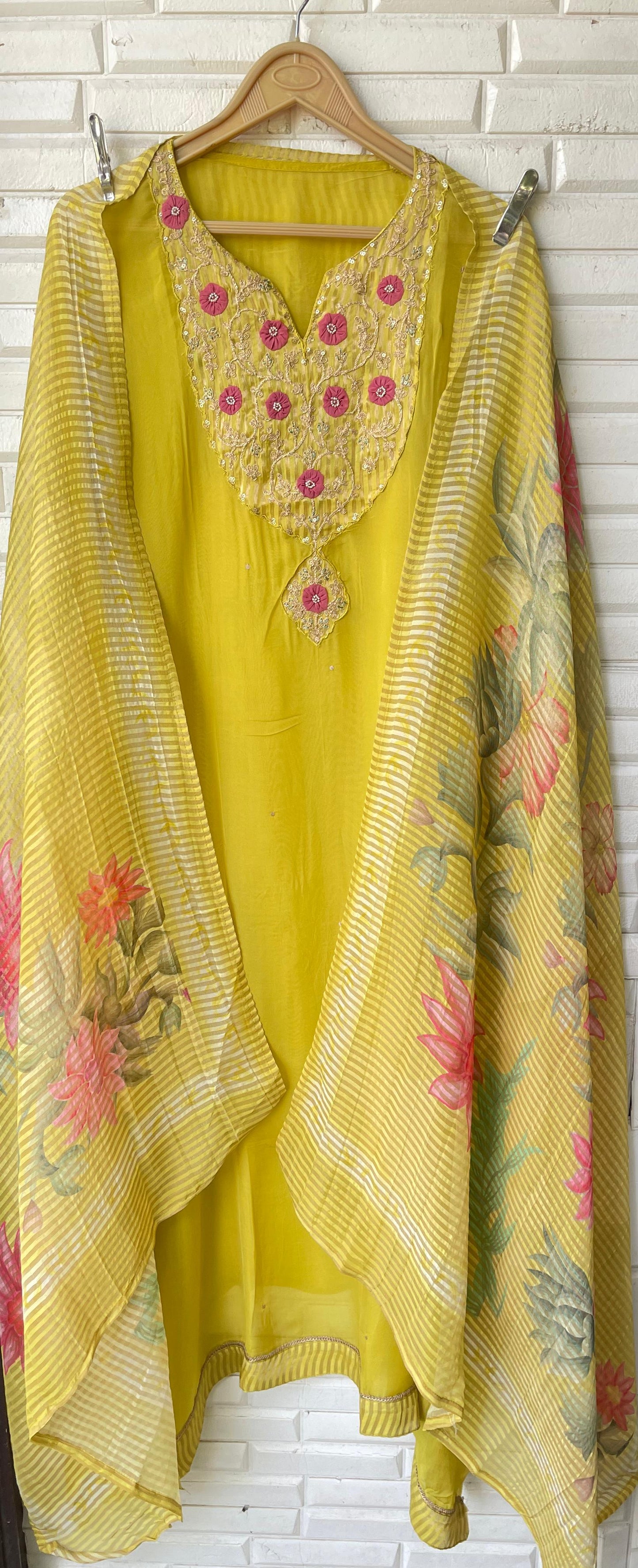 Organza unstitched ladies suit Rc17797