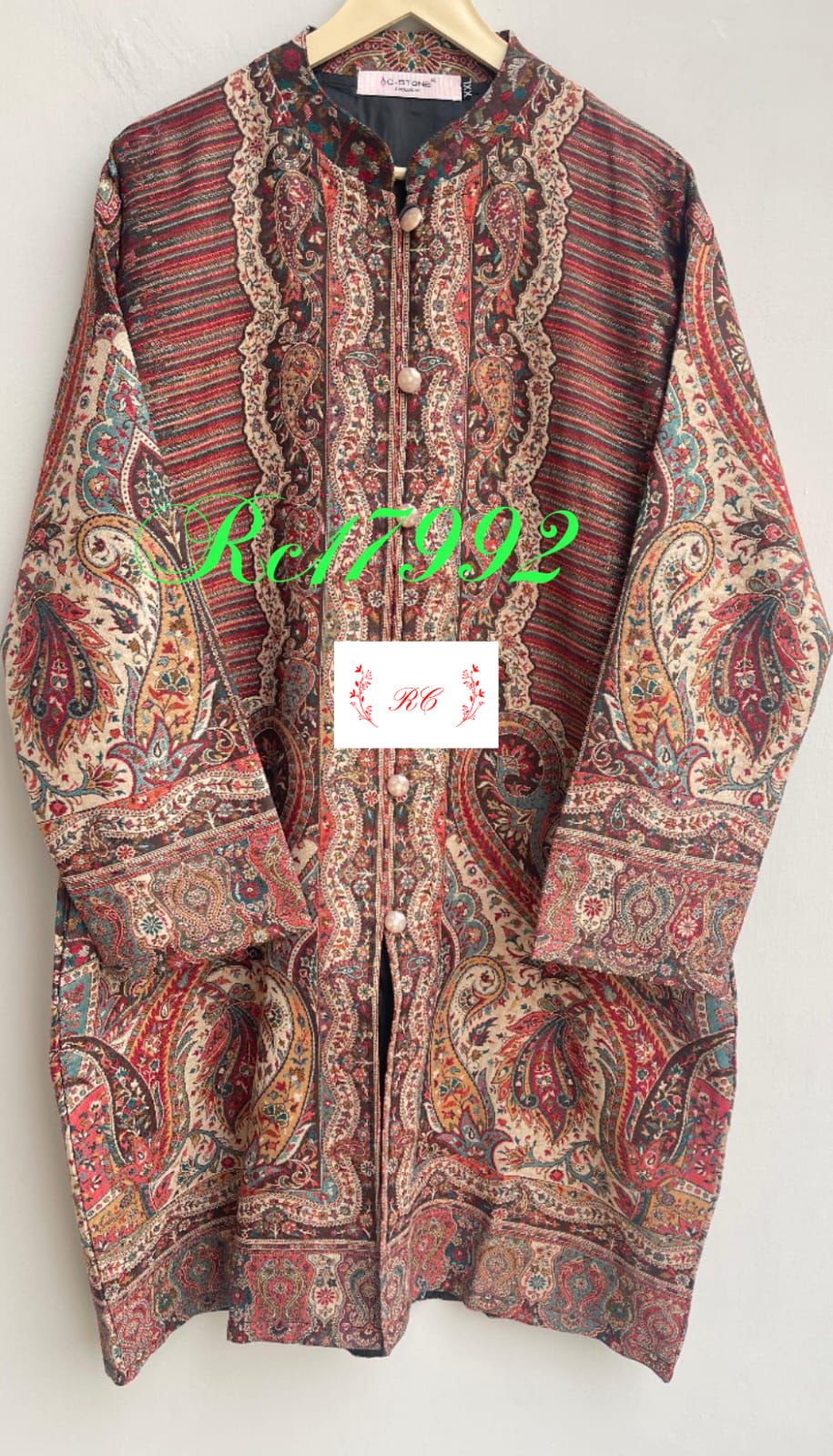 Jacquard woven stitched winter wear jacket  Rc17992