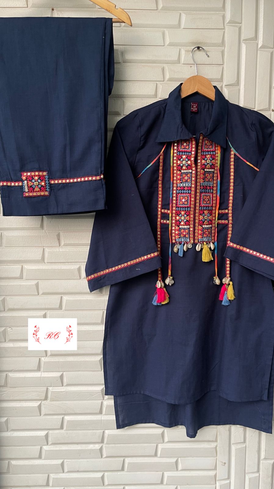 Linen cotton readymade ladies suit Rc14303