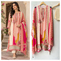 Crepe Satin Printed Unstitched Designer Suit Set