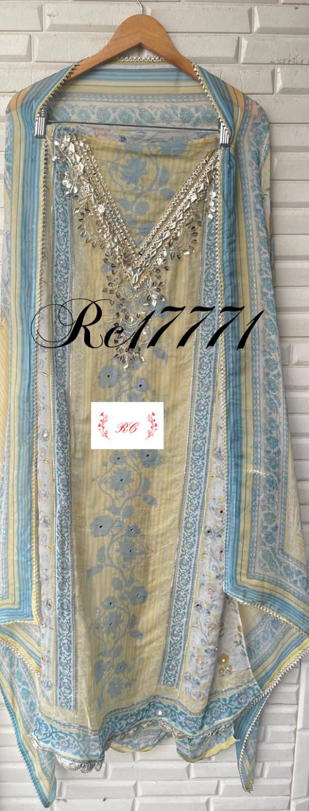 Organza unstitched ladies suit Rc17771