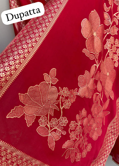 Silk organza unstitched ladies suit Rc17883 (b)