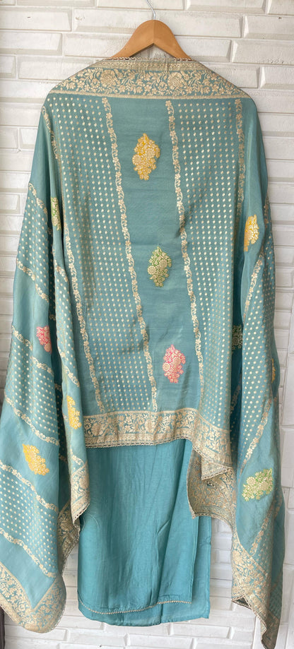 Silk unstitched ladies suit  Rc16445 (a)