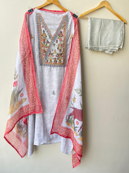 Soft Self Linen Printed Ladies Unstitched Suit RC18855 – view 3