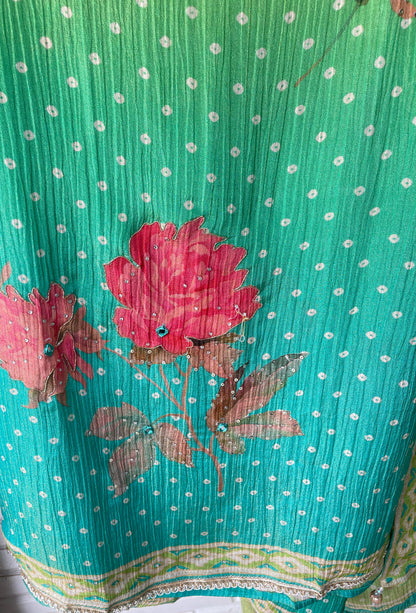 Crushed shimmer tissue unstitched ladies suit Rc17777 (c)