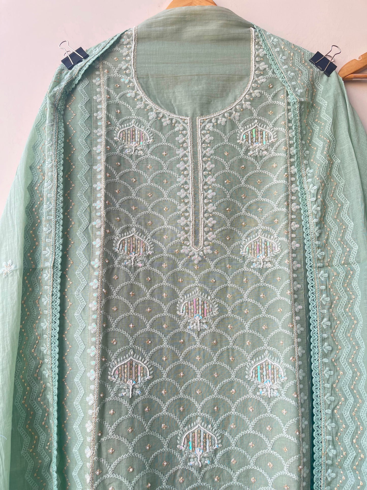 Mul chanderi unstitched ladies suit Rc18970