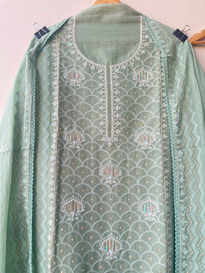 Mul chanderi unstitched ladies suit Rc18970