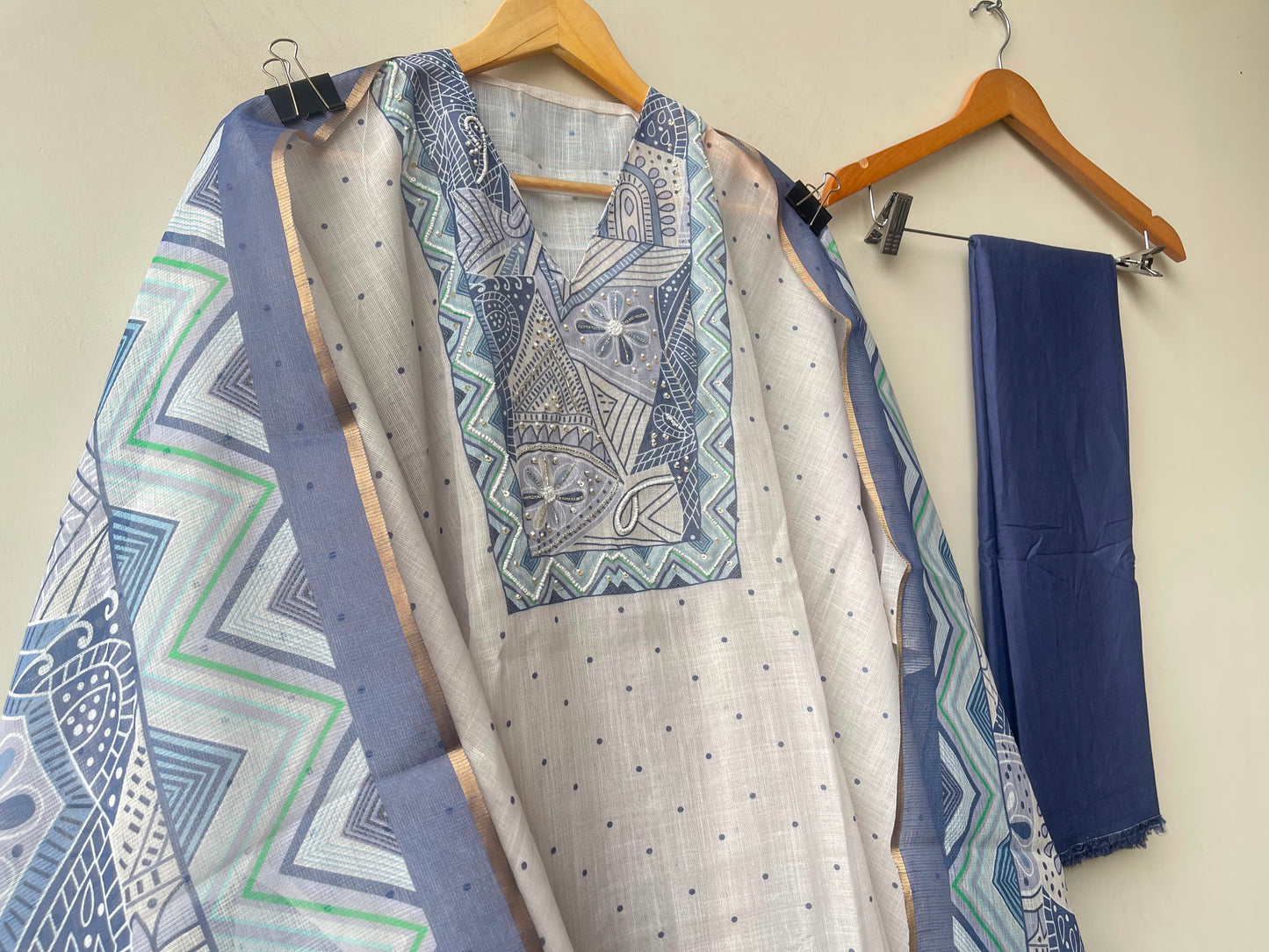 Linen printed unstitched ladies suit Rc19029