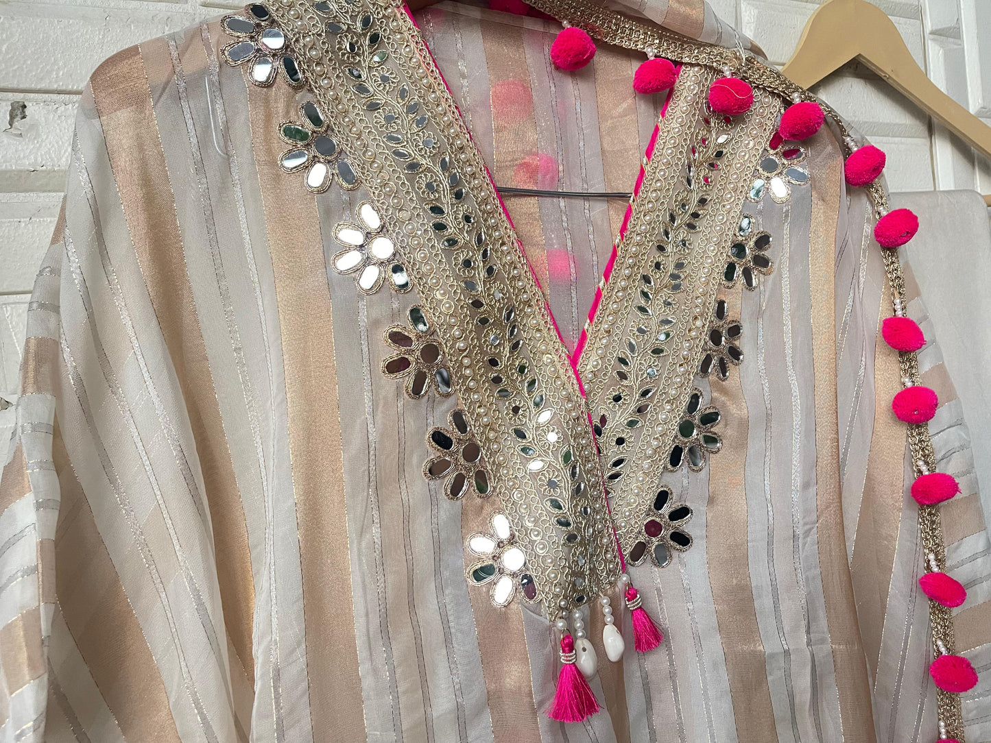 Banarasi shimmer silk unstitched ladies suit Rc17803