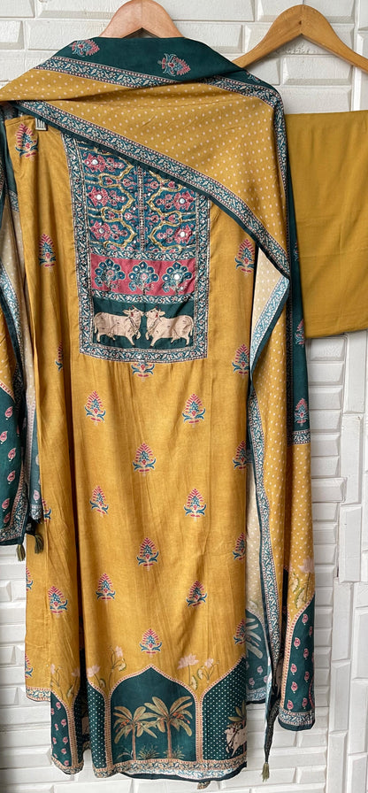 Muslin unstitched ladies suit Rc17551