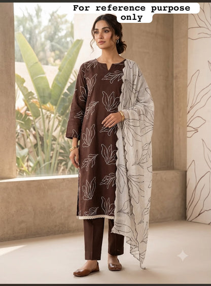 Cotton unstitched ladies suit Rc19187