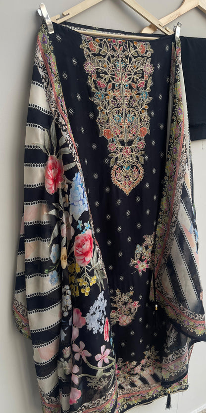 Organza unstitched ladies suit Rc17900