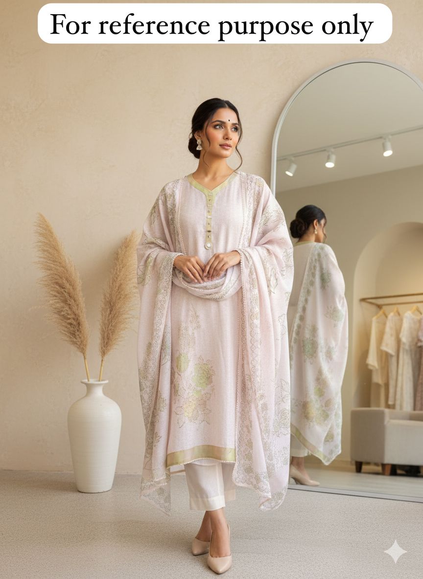 Self linen printed unstitched ladies suit Rc18428 (b)