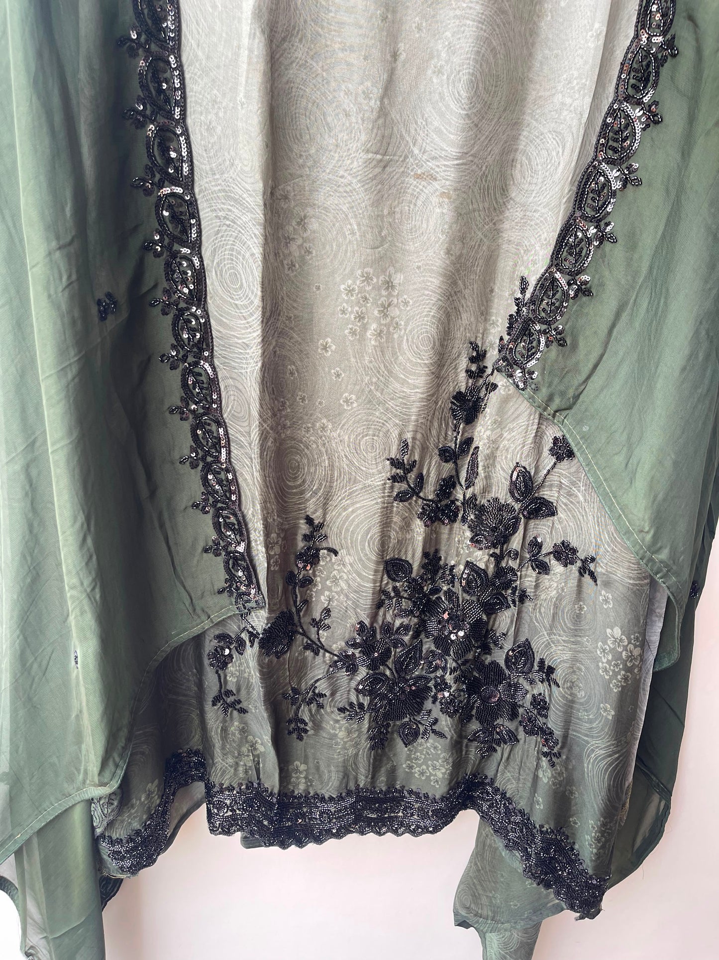Fine self organza print shaded unstitched ladies suit Rc19178 (b)