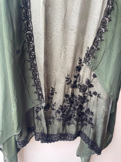 Fine self organza print shaded unstitched ladies suit Rc19178 (b)