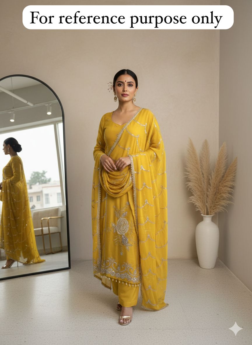 Satin Crepe Unstitched Ladies Suit RC-18393 (a) – view 3
