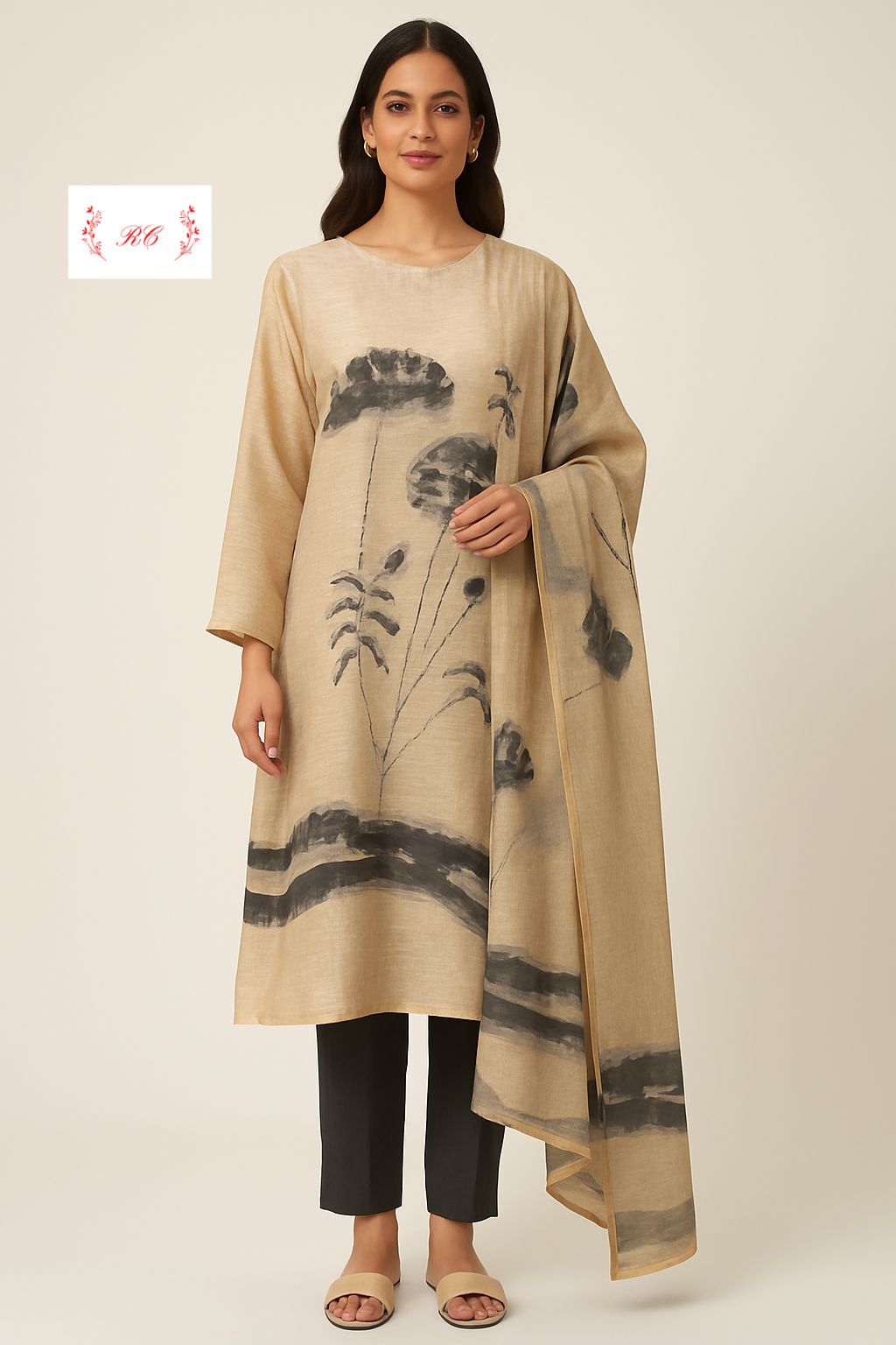 Mul Chanderi Unstitched Ladies Suit RC-18805 – view 5