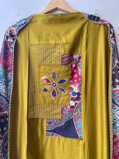 Exquisite Glaze Cotton Printed Fabric Unstitched Suit Set