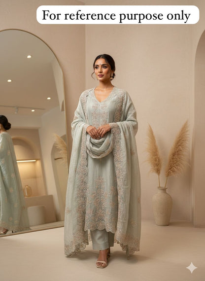 Pure crushed tissue ladies unstitched suit Rc18429 (b)