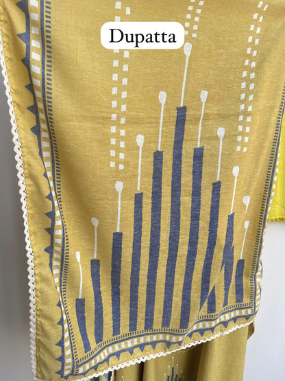 Linen cotton unstitched ladies suit Rc18457