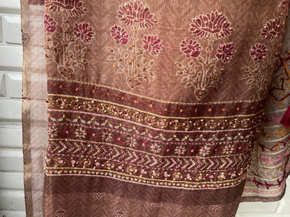 Linen silk unstitched ladies suit Rc17757 (c)