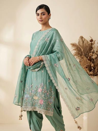 Crushed shimmer tissue ladies unstitched suit Rc19334 (a)