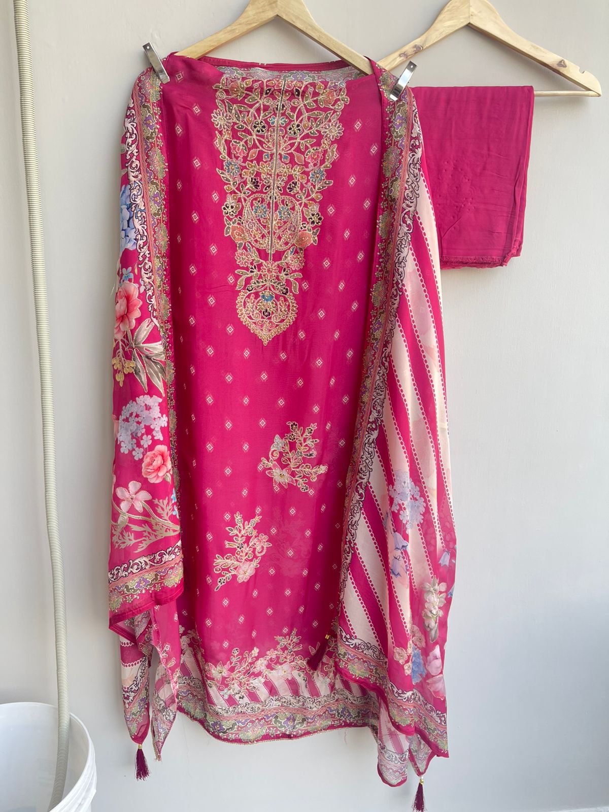 Organza unstitched ladies suit Rc17894