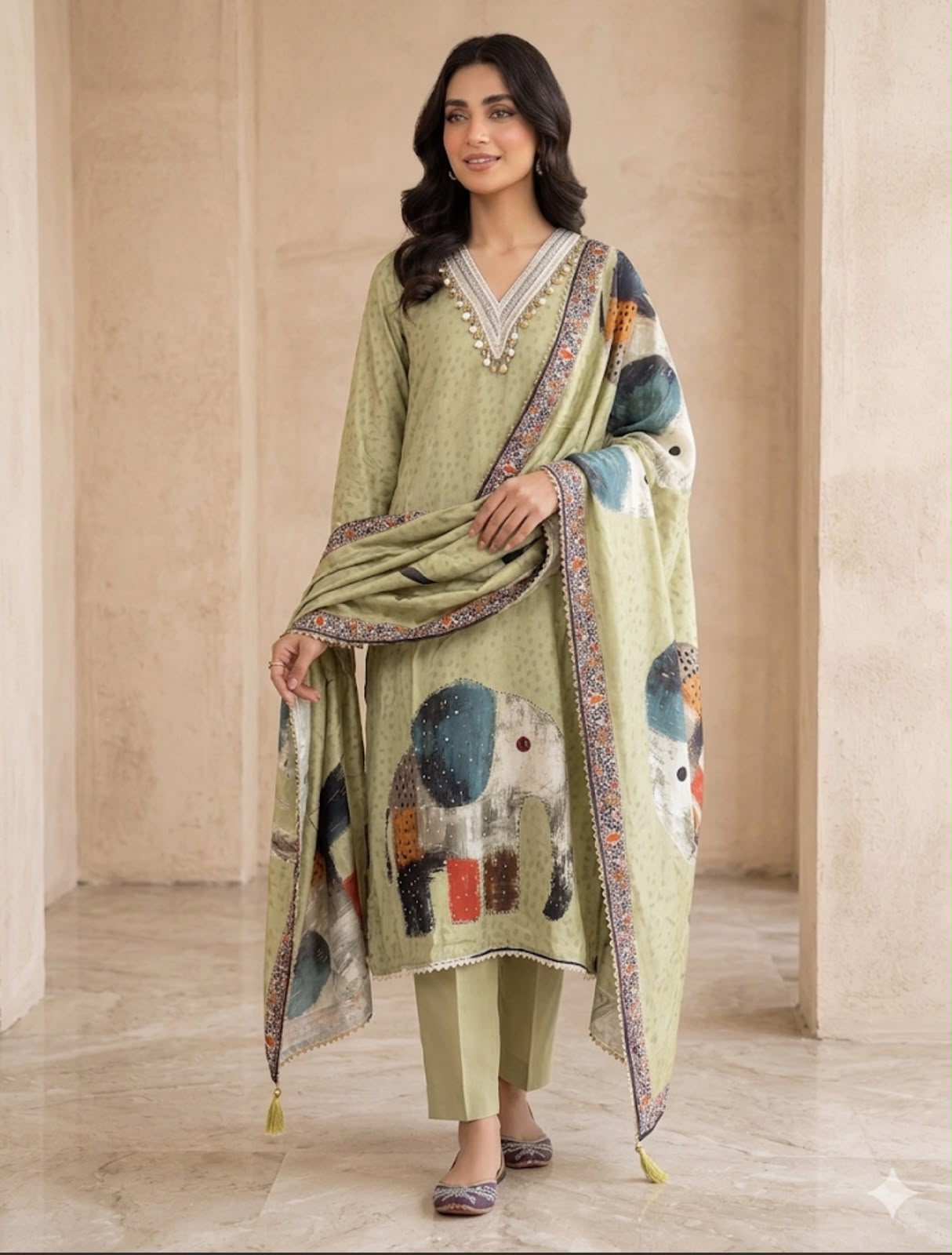 Muslin printed unstitched ladies suit Rc18984