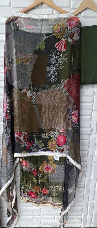 Burberry organza unstitched ladies suit Rc17619 (b)