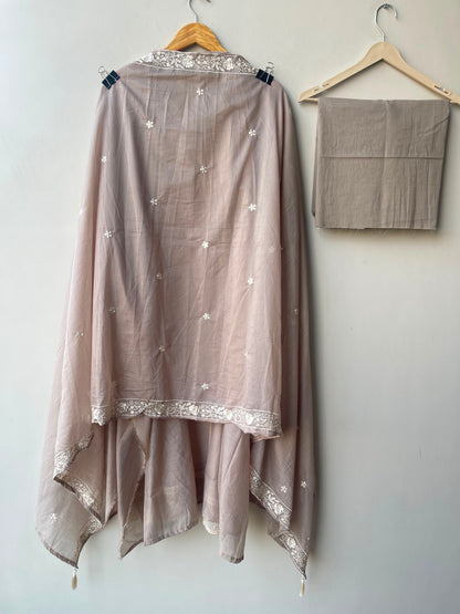 Mul chanderi unstitched ladies suit