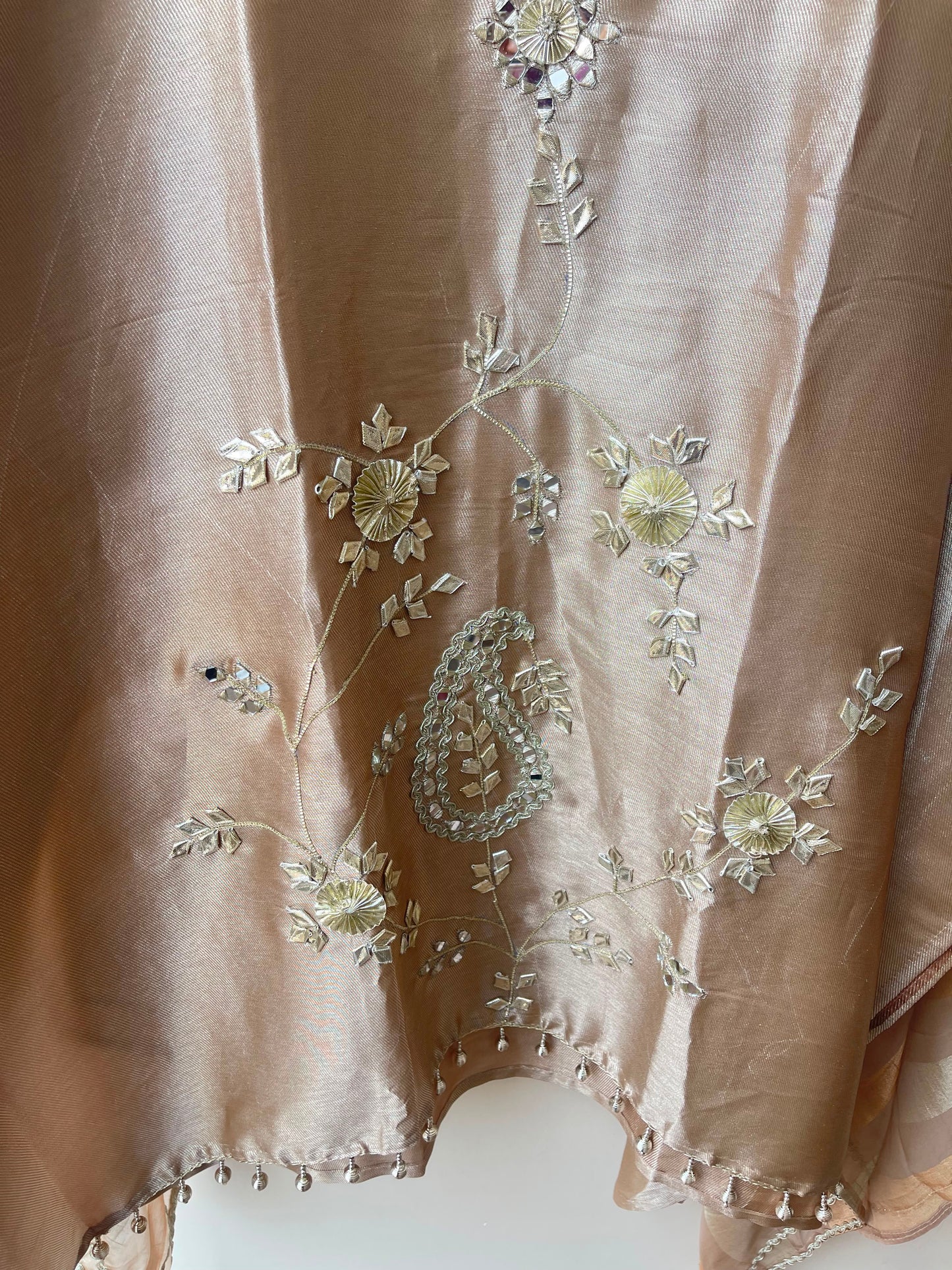 Pure shimmer giraffe silk unstitched ladies suit Rc19207