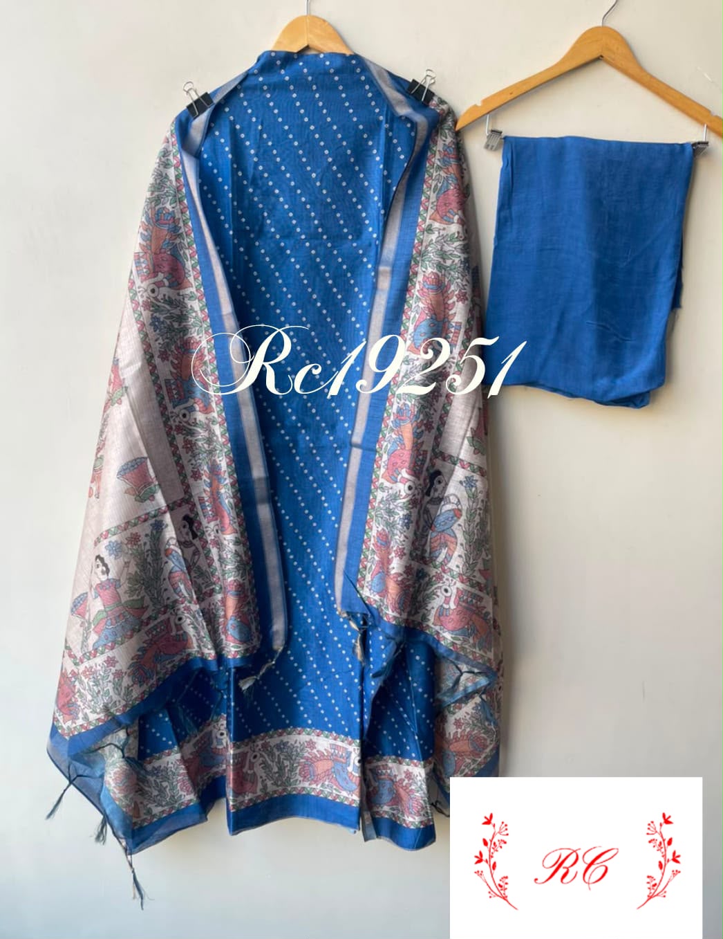Mul chanderi maheshwari printed ladies unstitched suit Rc19251