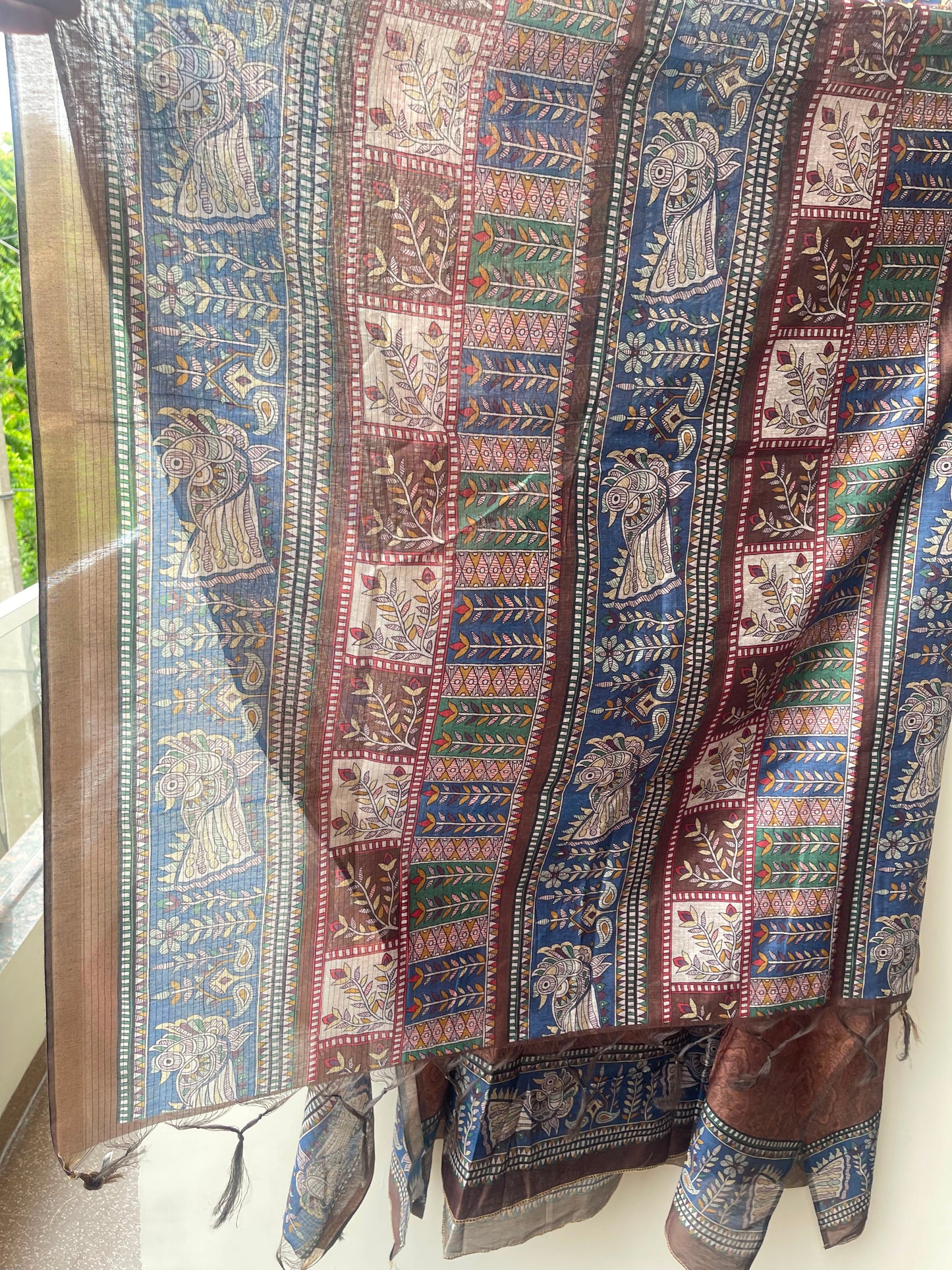 Mul chanderi maheshwari printed unstitched ladies suit Rc19025 (c)