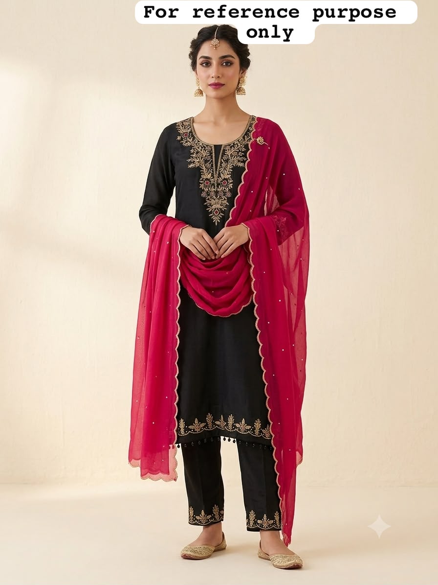 Pure glass organza ladies unstitched suit Rc19188