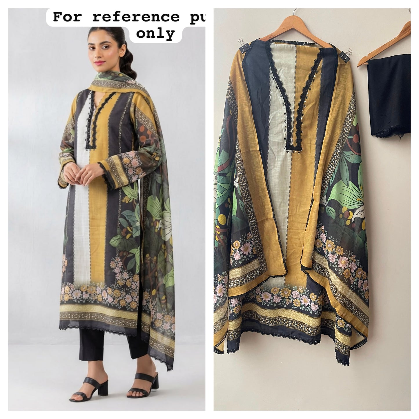 Self linen printed unstitched ladies suit Rc19222 (b)
