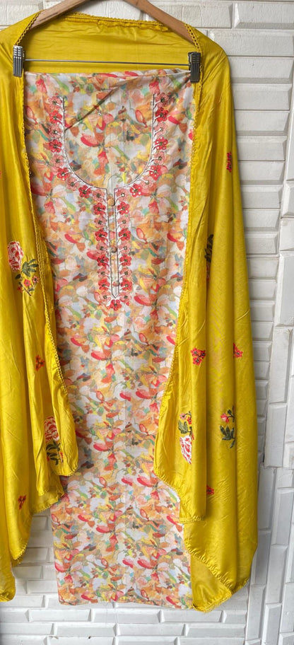 Cotton Printed Unstitched Ladies suit Rc17263