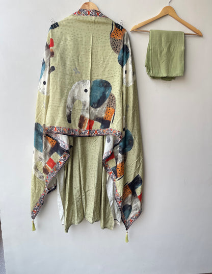 Muslin printed unstitched ladies suit Rc18984