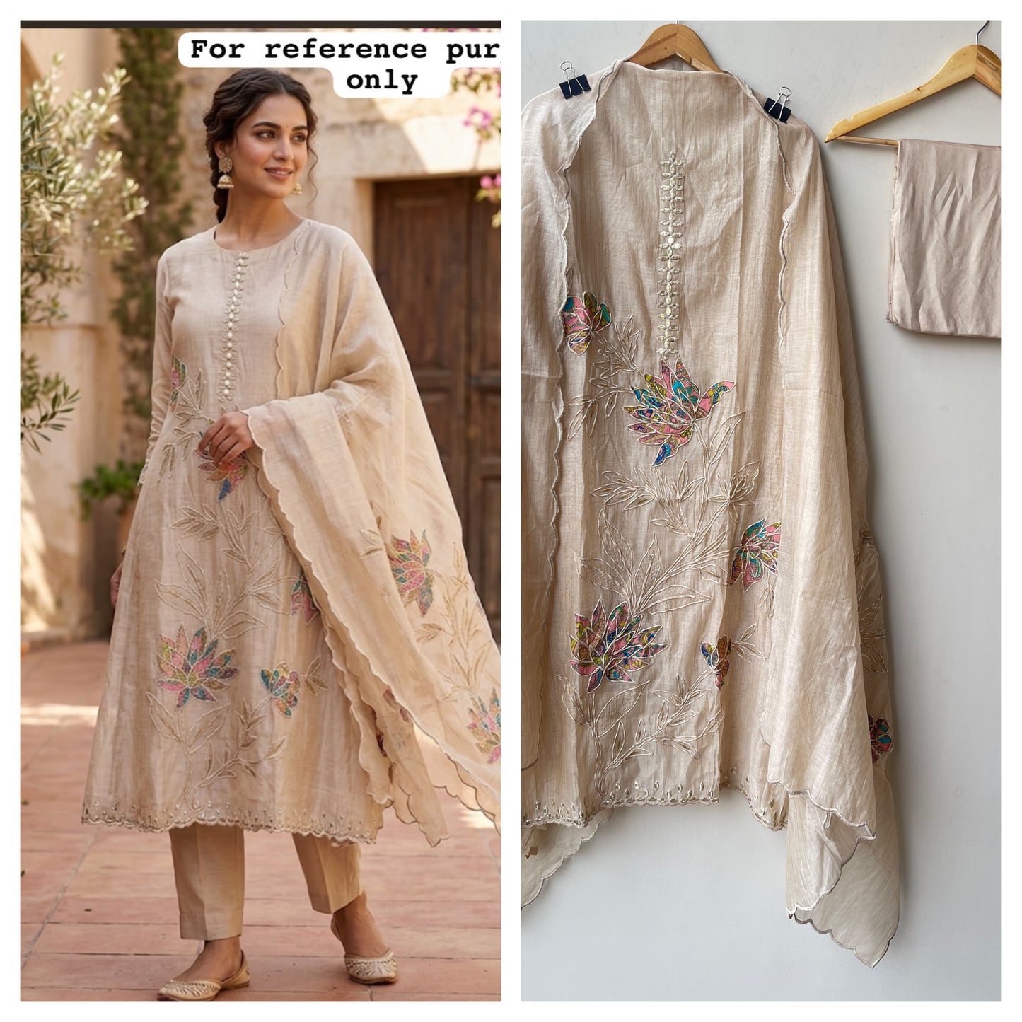 Fine mul chanderi unstitched ladies suit Rc19174