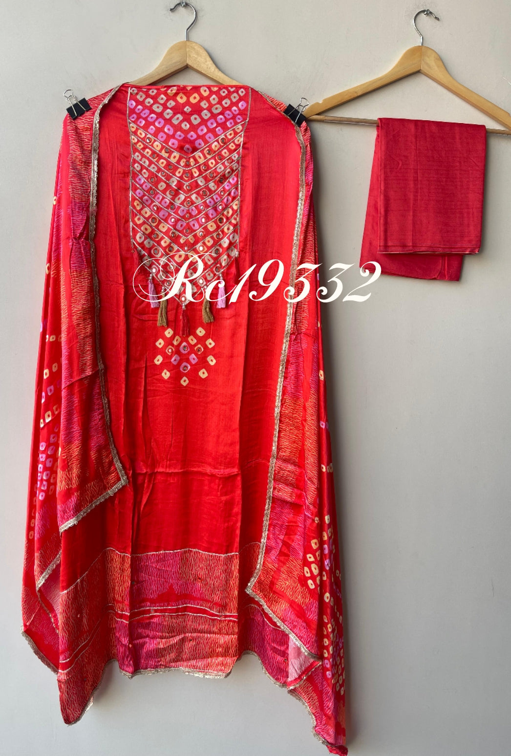 Gajji silk printed unstitched ladies suit Rc19332 (a)