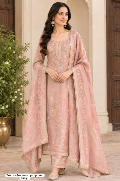 Premium Shimmer Silk Designer 3 pcs Unstitched Suit Set