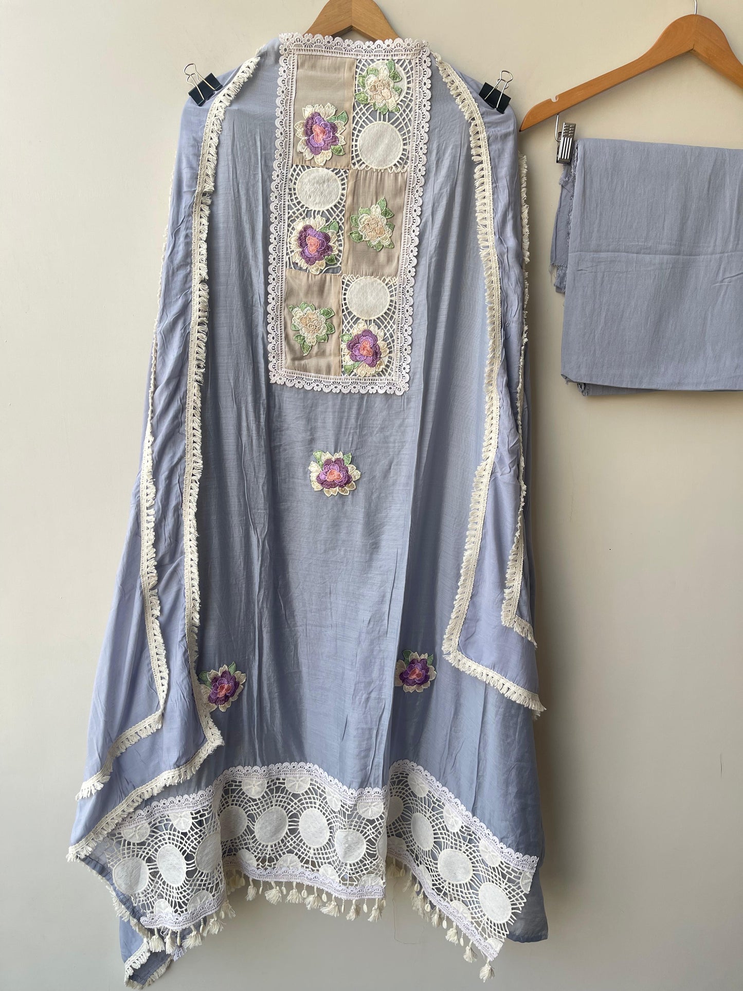 Mul chanderi unstitched ladies suit Rc18949