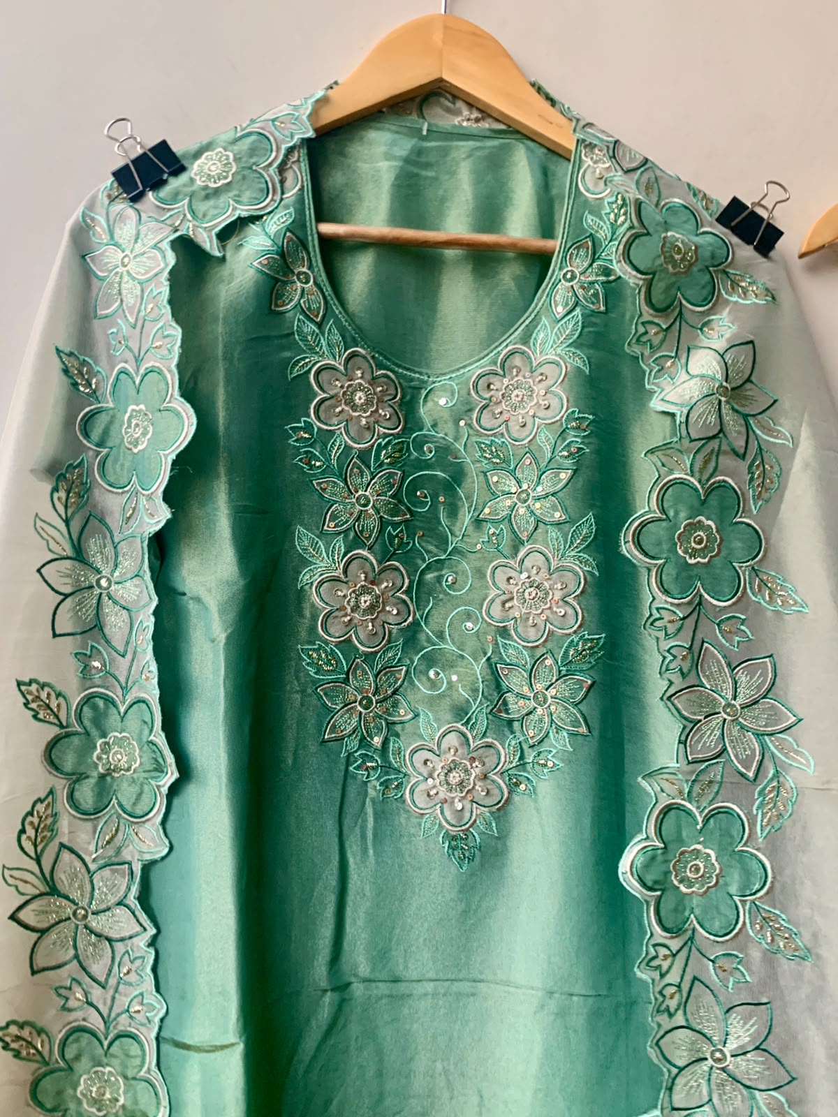 Shimmer Silk Organza Luxury Ensemble Unstitched Suit Set