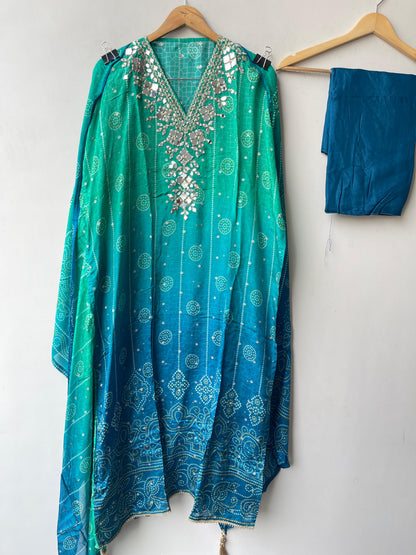 Double shaded banarasi ladies unstitched printed suit Rc19324