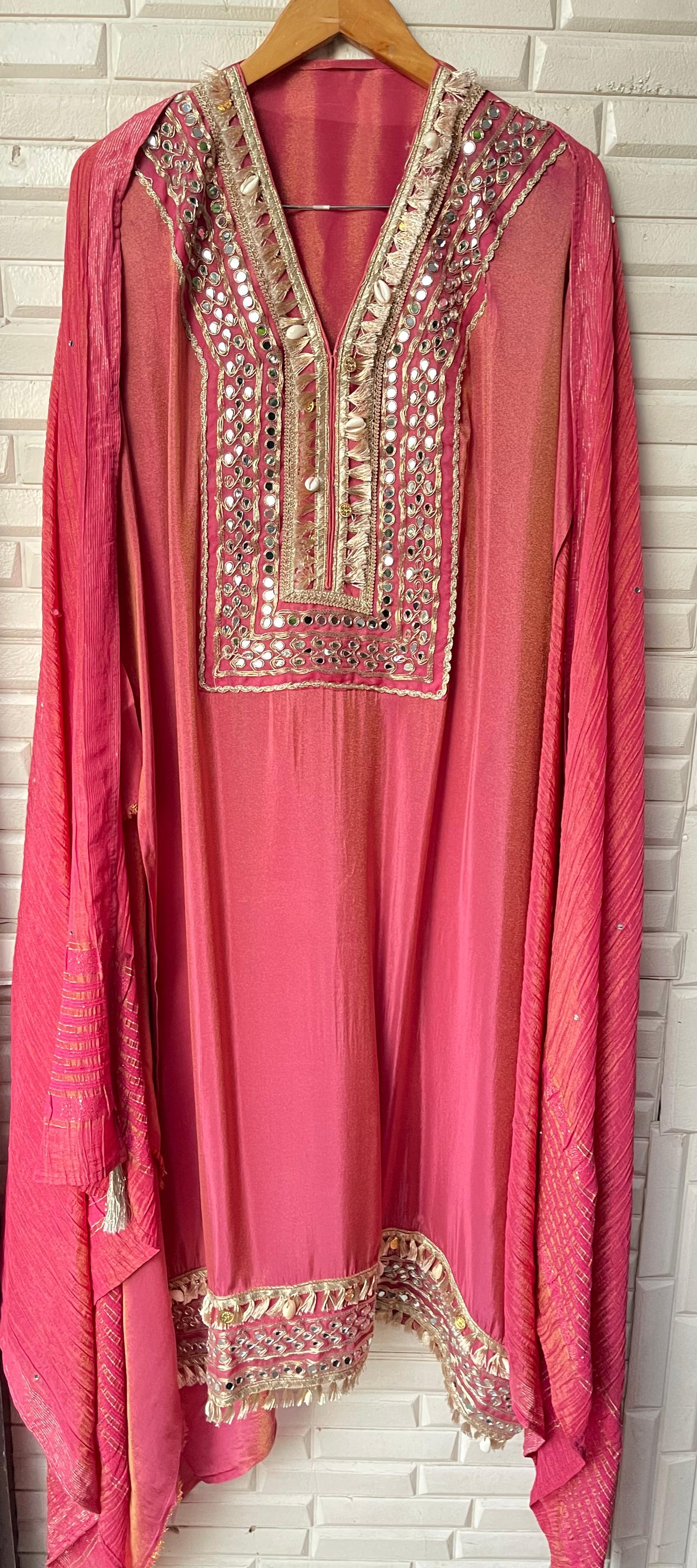 Shimmer silk semi stitched ladies suit Rc17535 (b)
