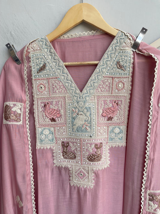 Mul chanderi unstitched ladies suit Rc18458 (c)