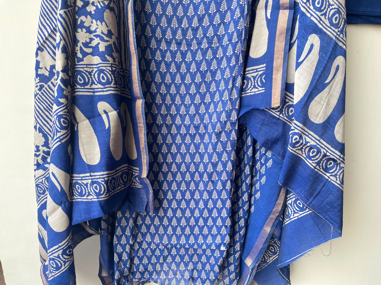 Maheshwari cotton chanderi printed unstitched ladies suit Rc19284 (a)