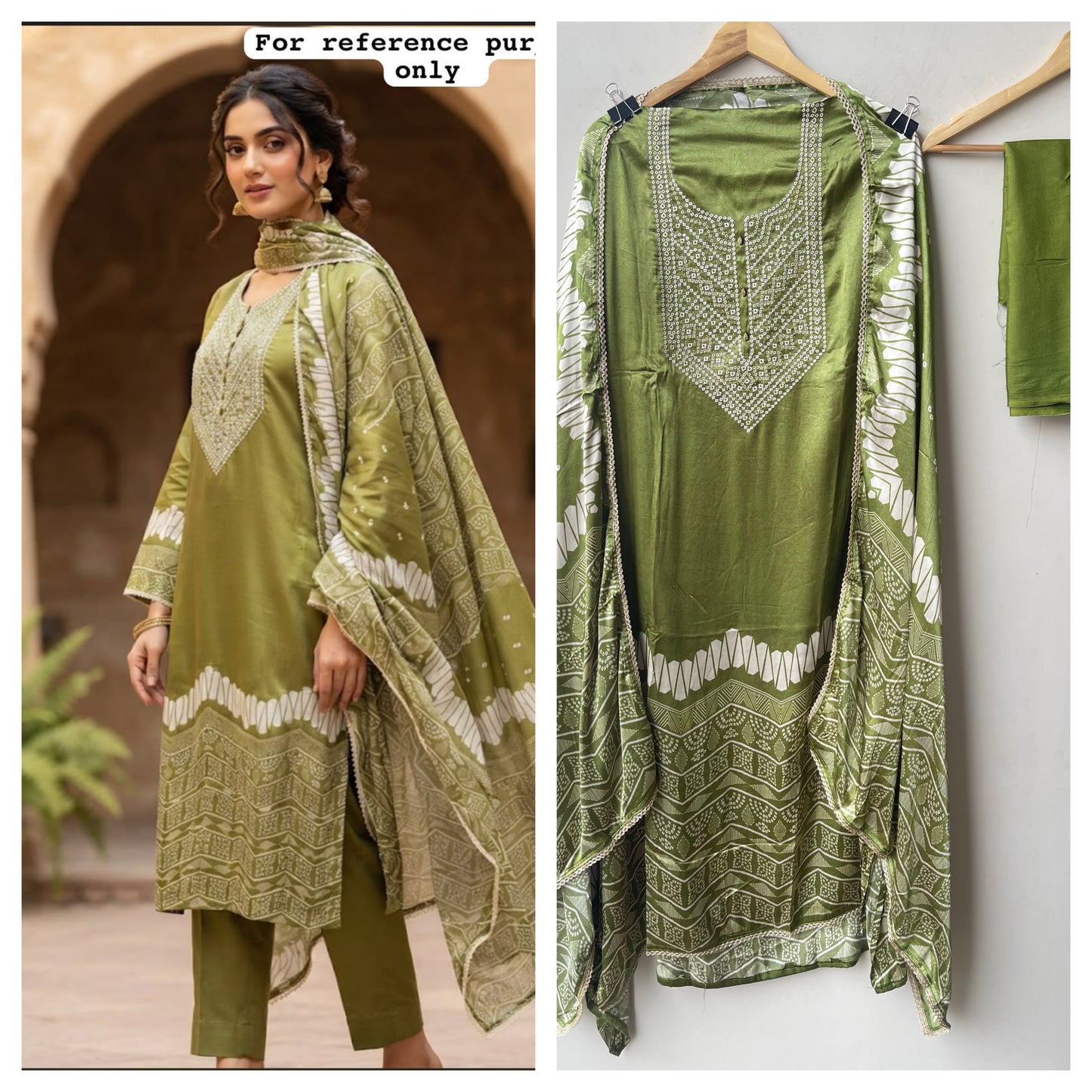 Gajji silk printed unstitched ladies suit Rc19217 (b)